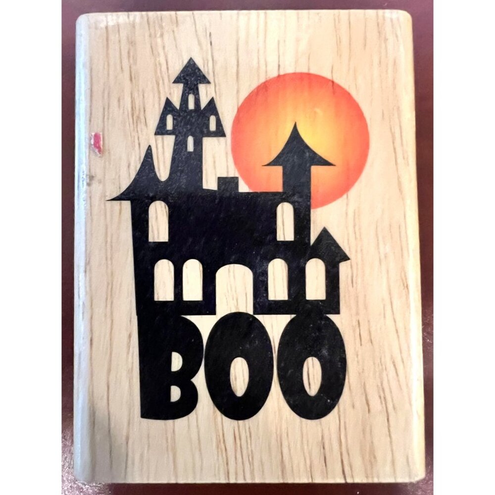 Halloween Haunted House Stamp By Canadian Maple Collections STP X3002